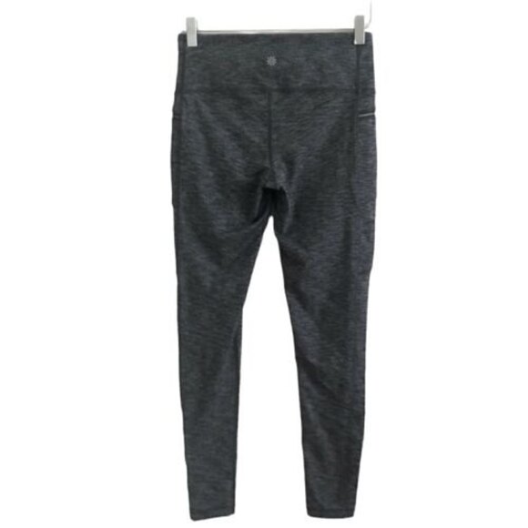 ATHLETA Spacedye Sly Drifter leggings S Gray Stretch Pants Zipper Pockets - Picture 3 of 11